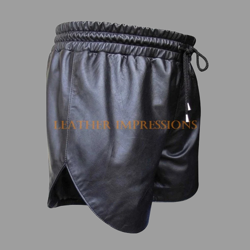 Leather 2025 shorts gay