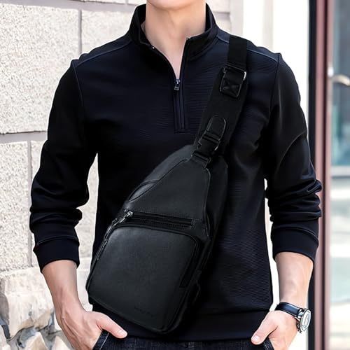 leather sling bag, leather sling bags, leather crossbody bag, crossbody sling bag, black leather sling bag