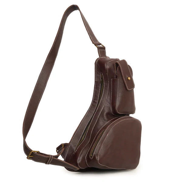 Leather sling bag