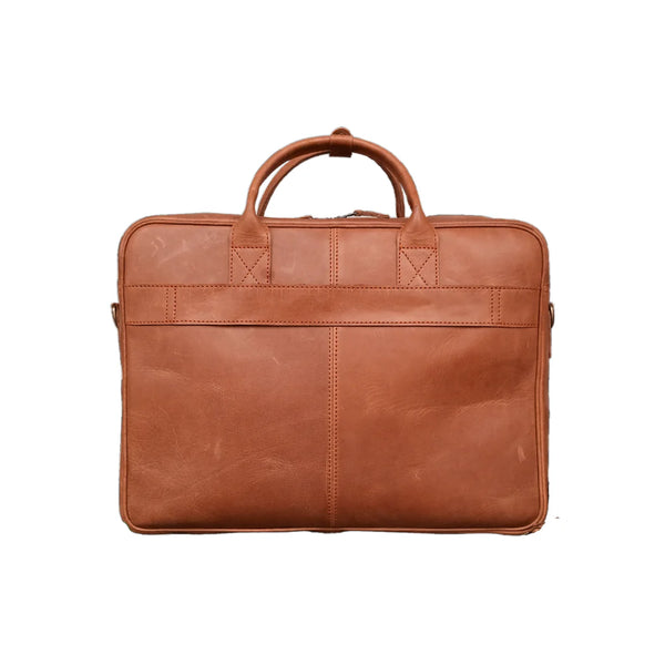 Light Brown Leather Briefcase