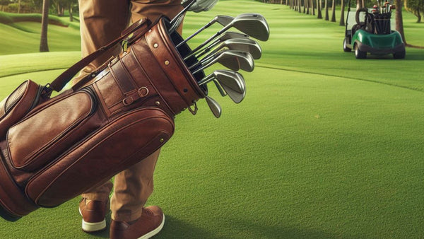 leather golf bag