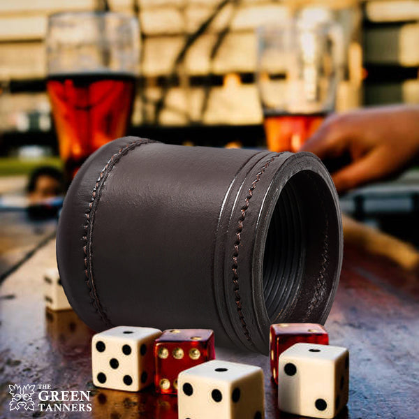 genuine leather dice cup