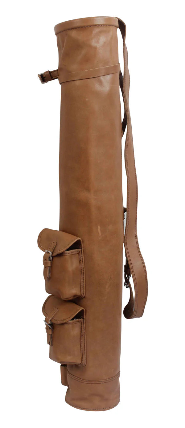 brown leather golf bag