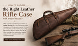 right leather, leather products, leather goods, rifle case, leather rifle case, flexible leather, leather rifle