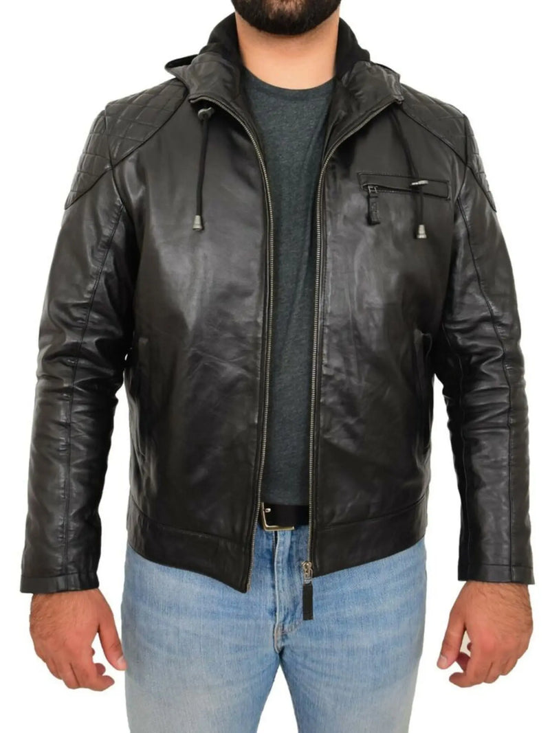 leather jacket, leather zipper jacket, genuine leather jacket, leather biker jacket