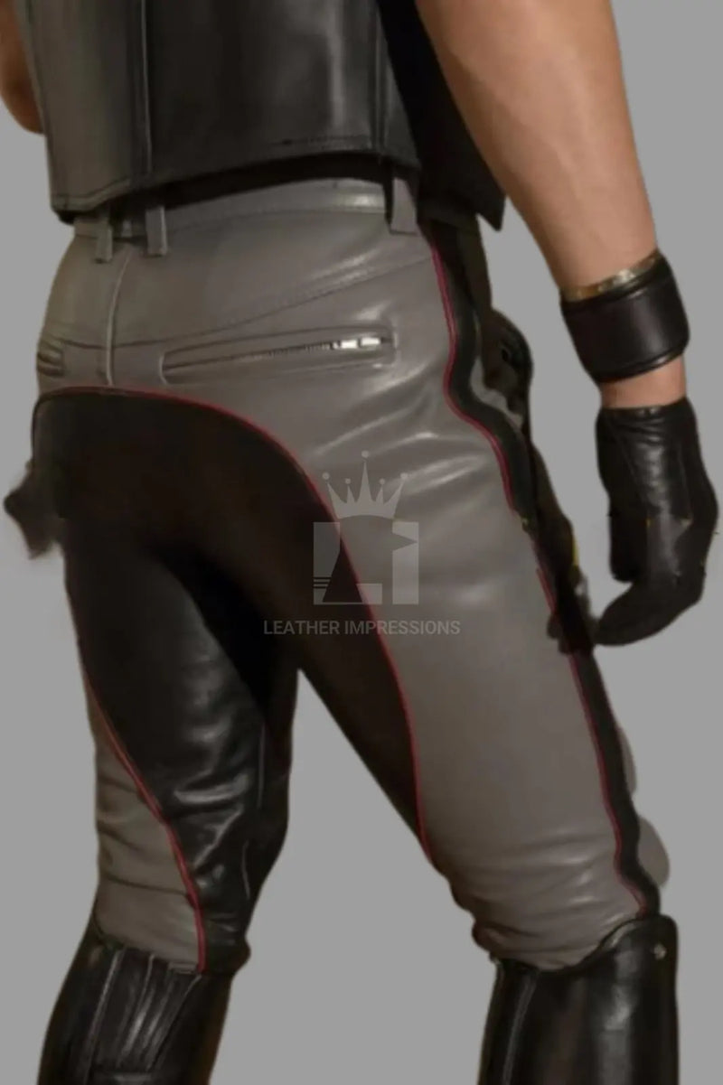 leather pants, leather BDSM pants, leather bondage pants, gay leather pants, leather pants mens, leather gay pants