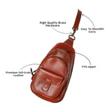 Genuine Leather Sling Bag | Mens Crossbody bag