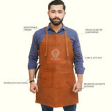 Leather Apron, Leather Chef Apron, Leather BBQ Apron, Leather Butcher Apron, Leather Barber Apron, Leather Welding Apron, Leather Blacksmith Apron, Leather Woodworking Apron, Leather Carpenter Apron 