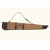 Tan and Brown Waxed Canvas Leather Shotgun Case, Canvas Leather Rifle Case, Shotgun Case