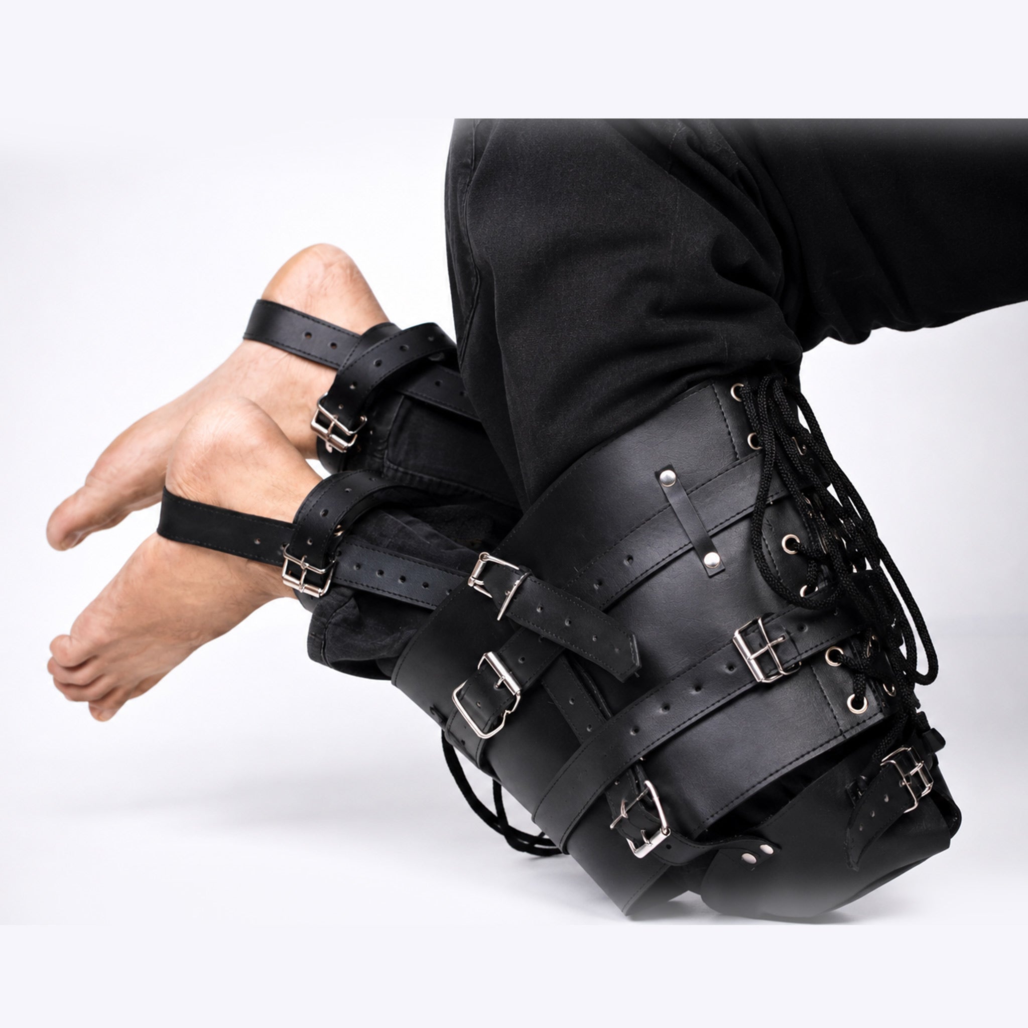 Leather Leg Binder – Premium Pet Play Restraint