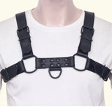 Front image of Durable Gay Leather Harness -  Soft Leather