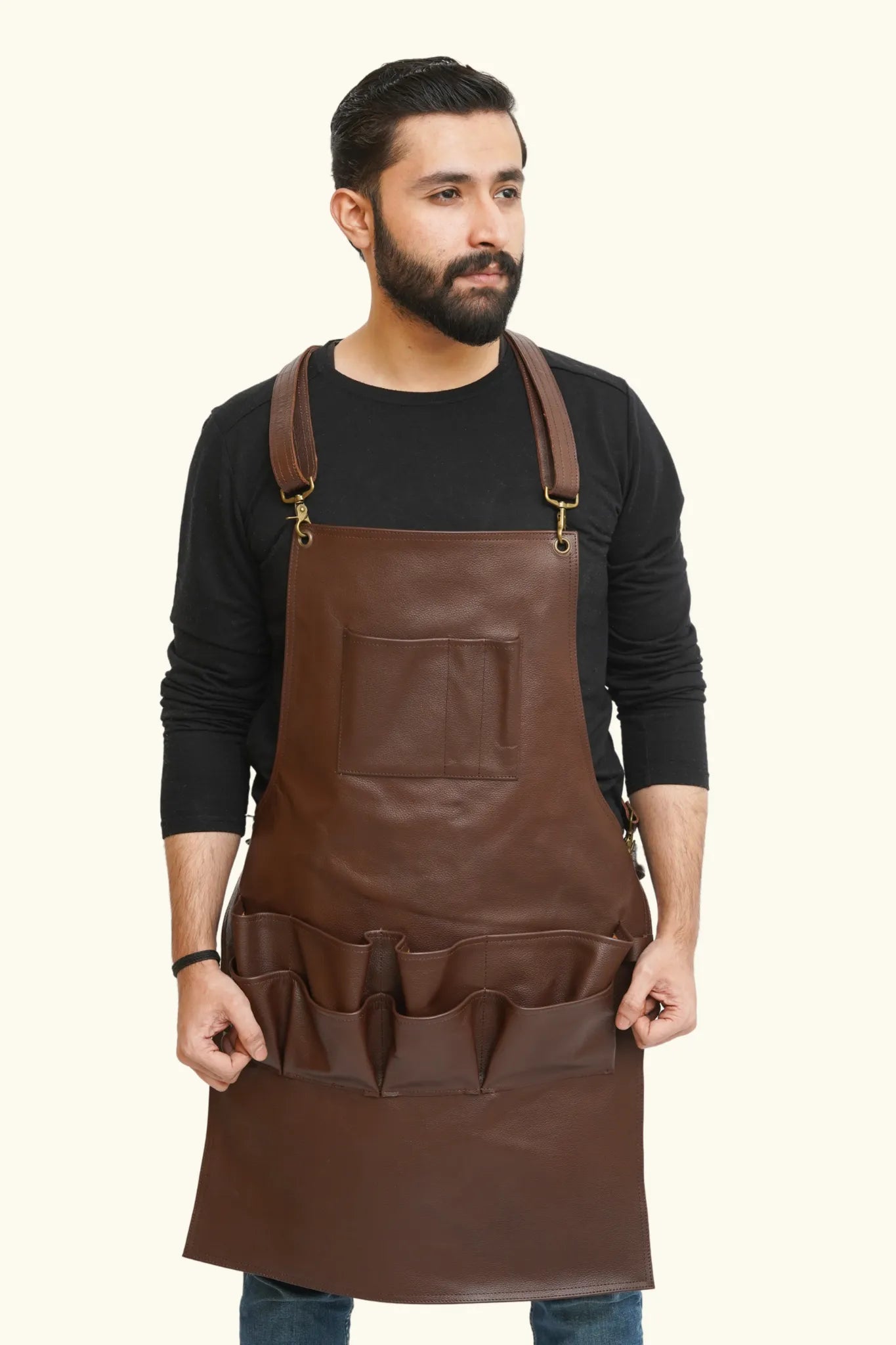 Leather work apron with pockets, Leather Aprons, Leather Woodworking Apron, Leather Butcher Apron, Leather Chef Apron, Leather Blacksmith Apron, Leather Barber Apron, Leather BBQ Apron, Leather Carpenters Apron, Leather Welding Apron