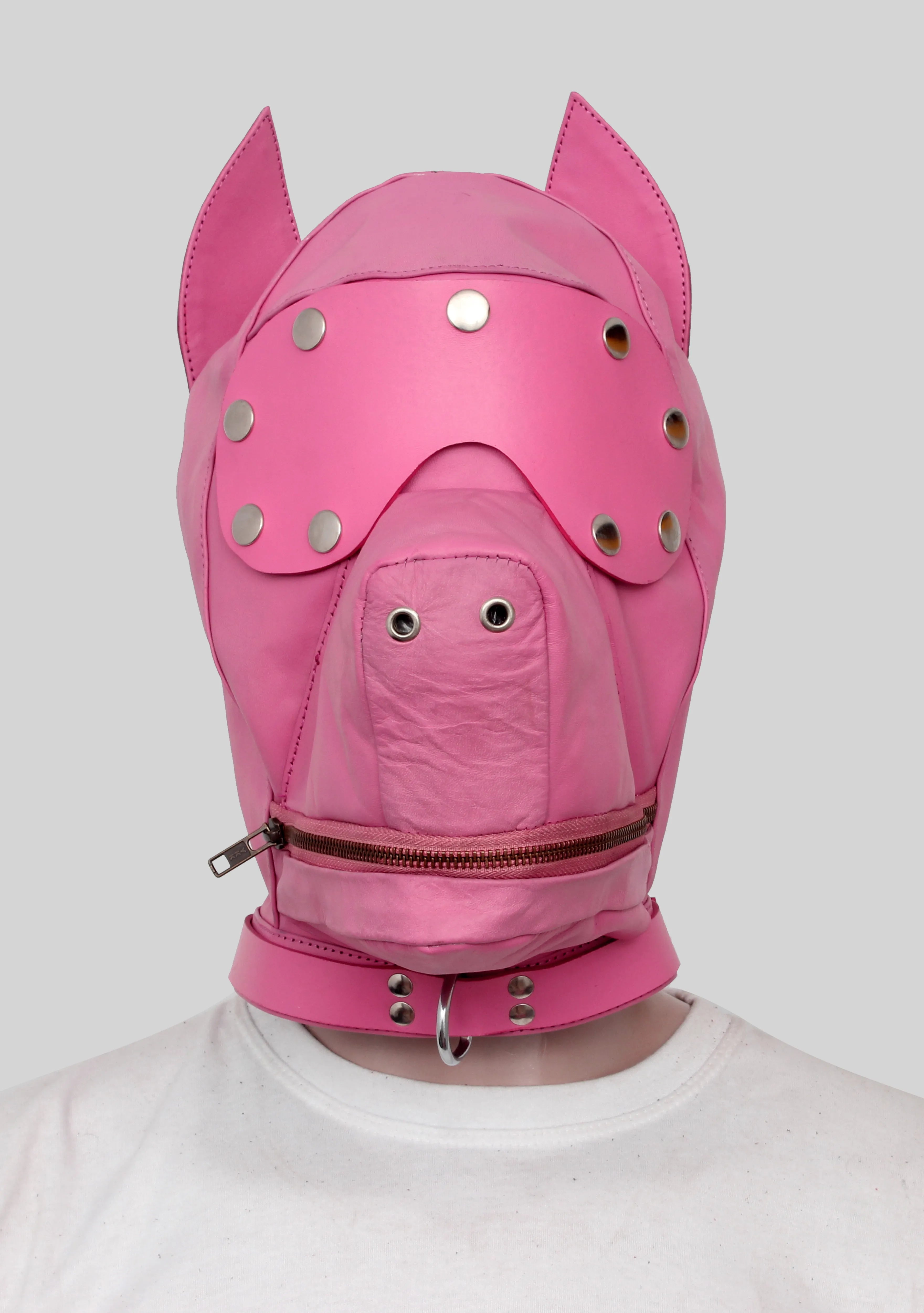 Genuine Puppy Leather Bondage Hood