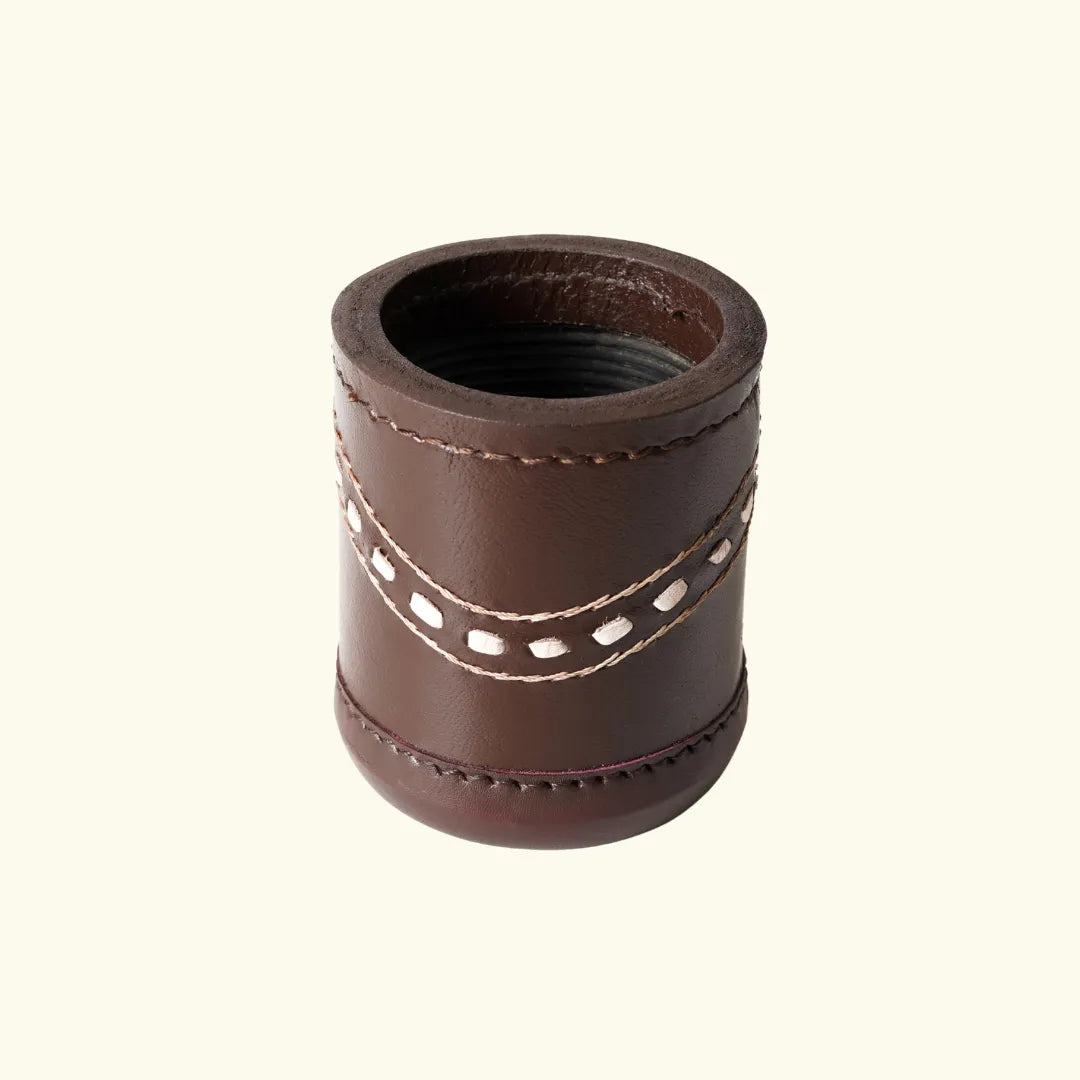 Leather Dice Cups, Brown Dice Cup, Leather Dice Cup, Baclgammon Dice Cup, Leather Backgammon dice cups
