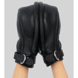  leather bondage mittens, leather mitts, leather bondage mitts, bdsm mittens, bdsm mitts, bondage mittens