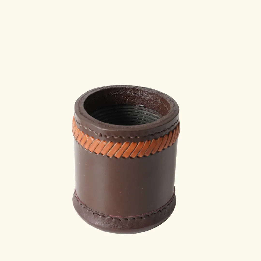 Leather Dice Cups, Brown Dice Cup, Leather Dice Cup
