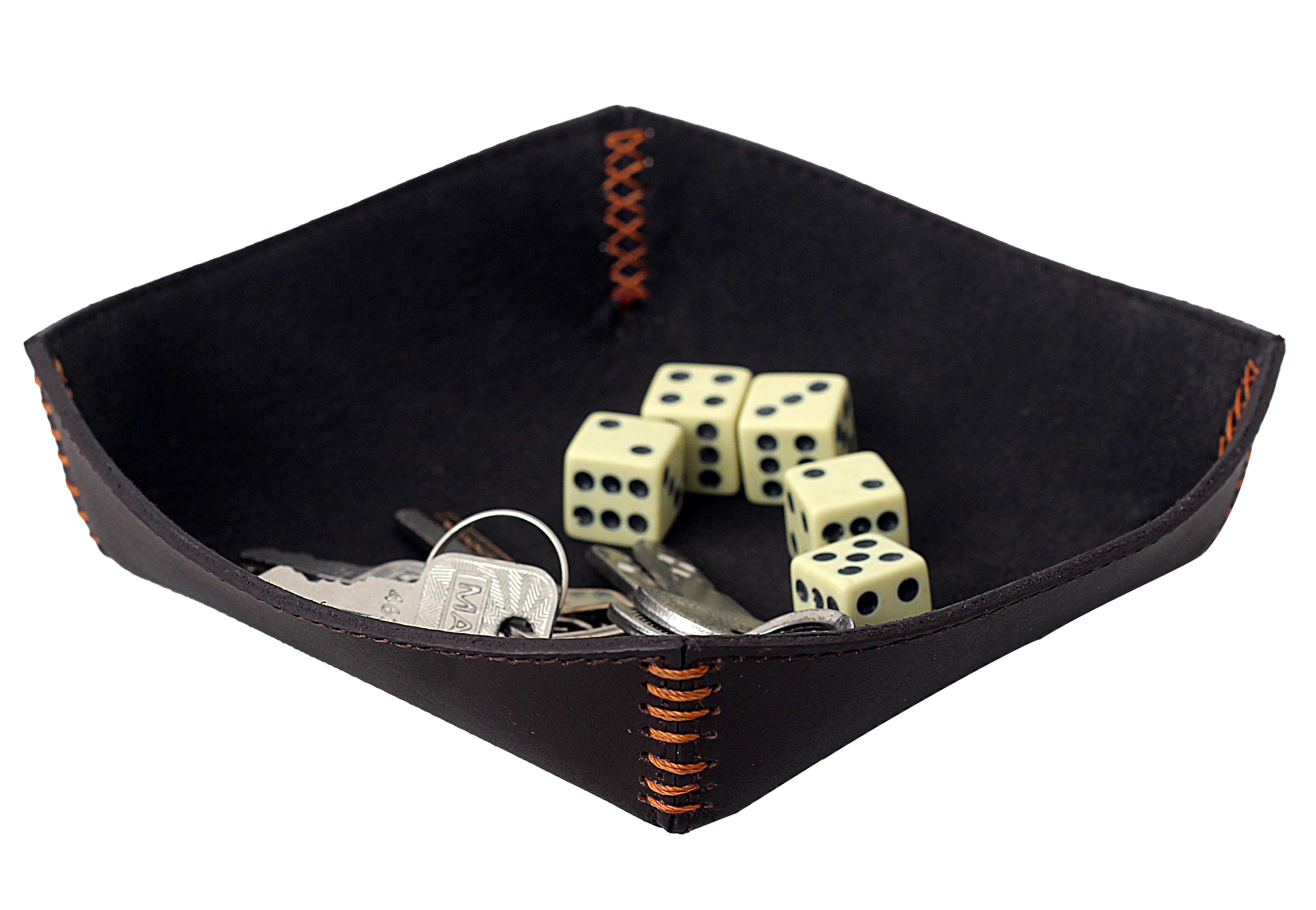 leather valet tray, valet tray, brown leather valet tray