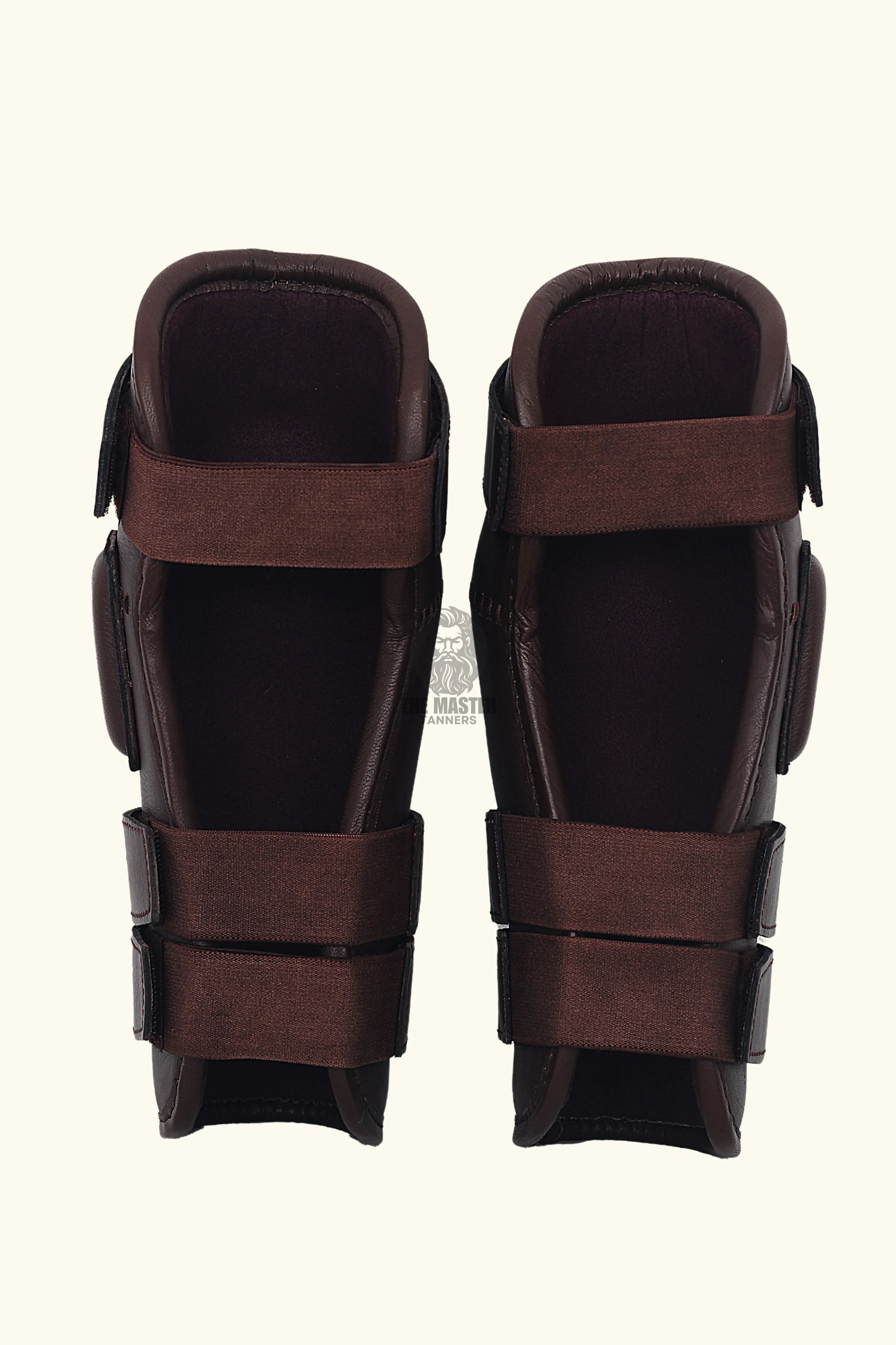 Genuine Leather Polo Knee Guards 3 Straps