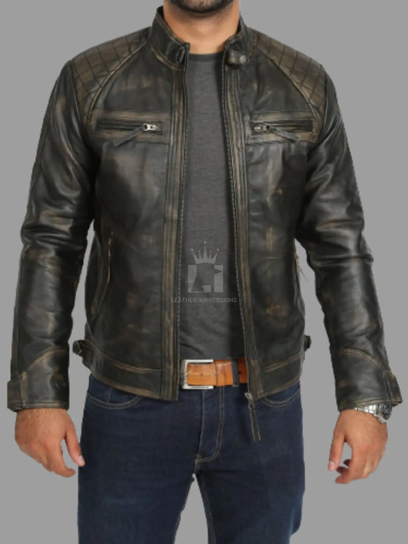 leather jacket, leather zipper jacket, genuine leather jacket, leather biker jacket