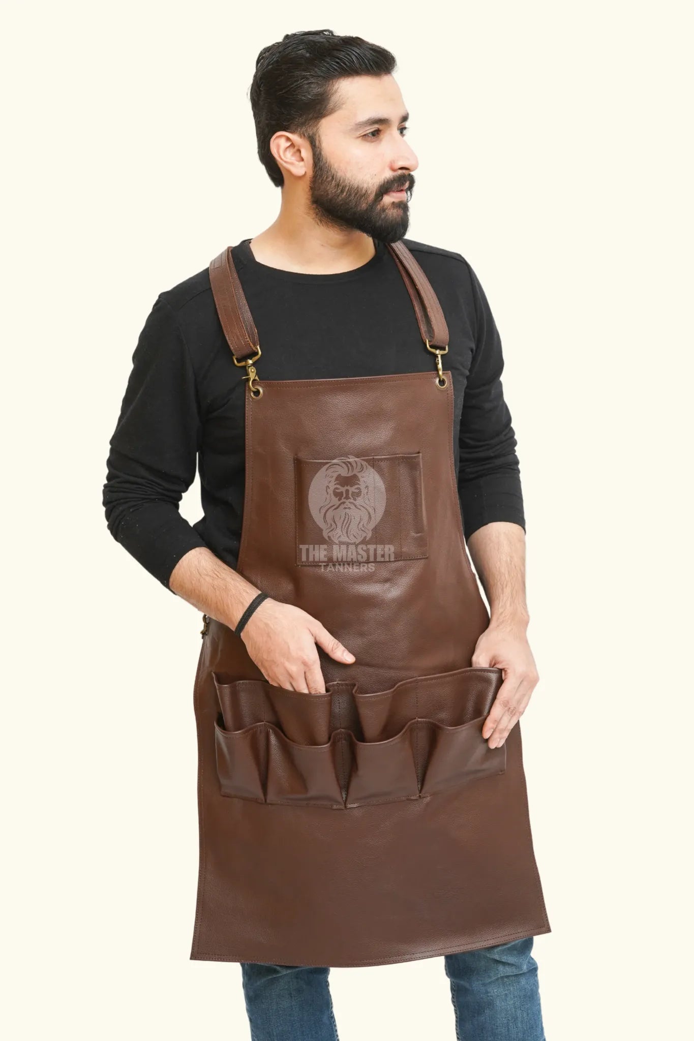 Leather work apron with pockets, Leather Aprons, Leather Woodworking Apron, Leather Butcher Apron, Leather Chef Apron, Leather Blacksmith Apron, Leather Barber Apron, Leather BBQ Apron, Leather Carpenters Apron, Leather Welding Apron