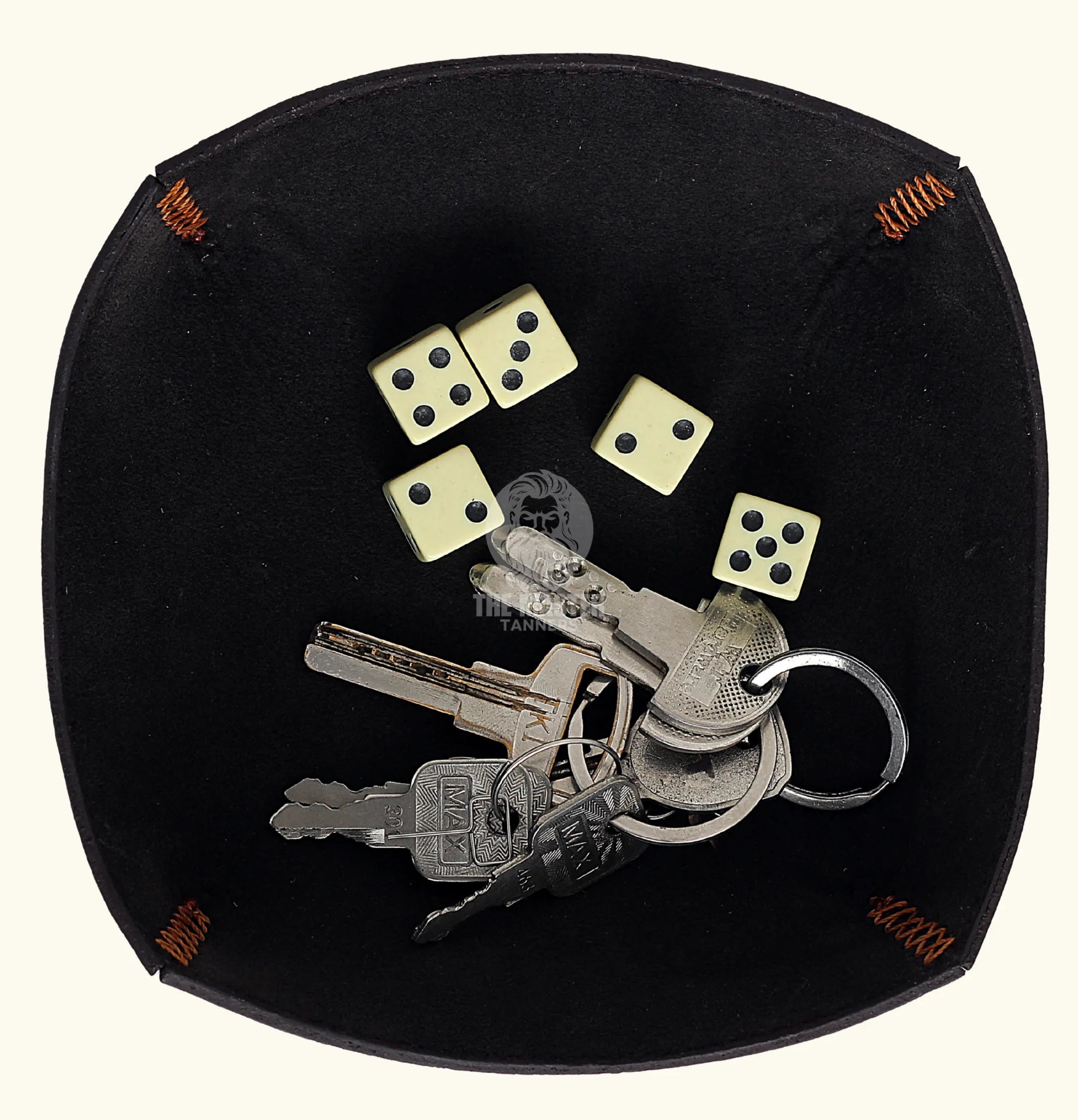 leather valet tray, valet tray, brown leather valet tray