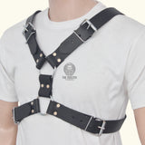 Mens Leather Bulldog Harness -front image