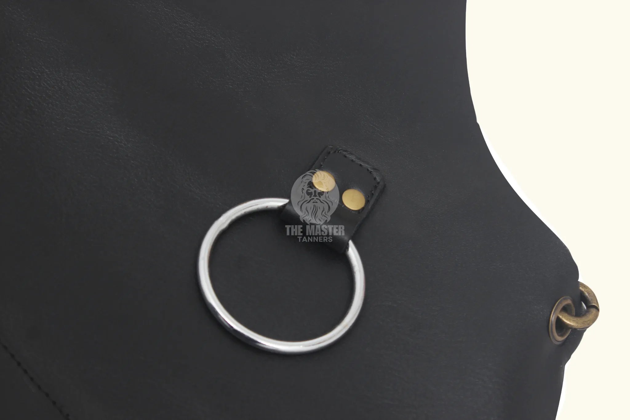 Leather apron, black leather apron, barber apron, salon apron, hairstylist apron, adjustable leather apron, cross-back apron, utility leather apron, tool apron, grooming apron, towel loop apron, professional leather apron, leather apron with pockets, heavy-duty apron, premium quality apron