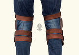 Genuine Leather Polo Knee Guards 3 Straps