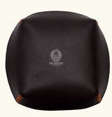 leather valet tray, valet tray, brown leather valet tray