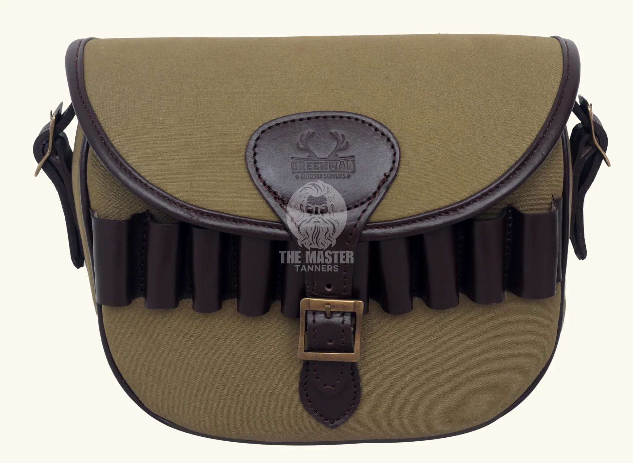 leather canvas cartridge bag, canvas carridge bag, canvas ammo bag,  ammo storage solution