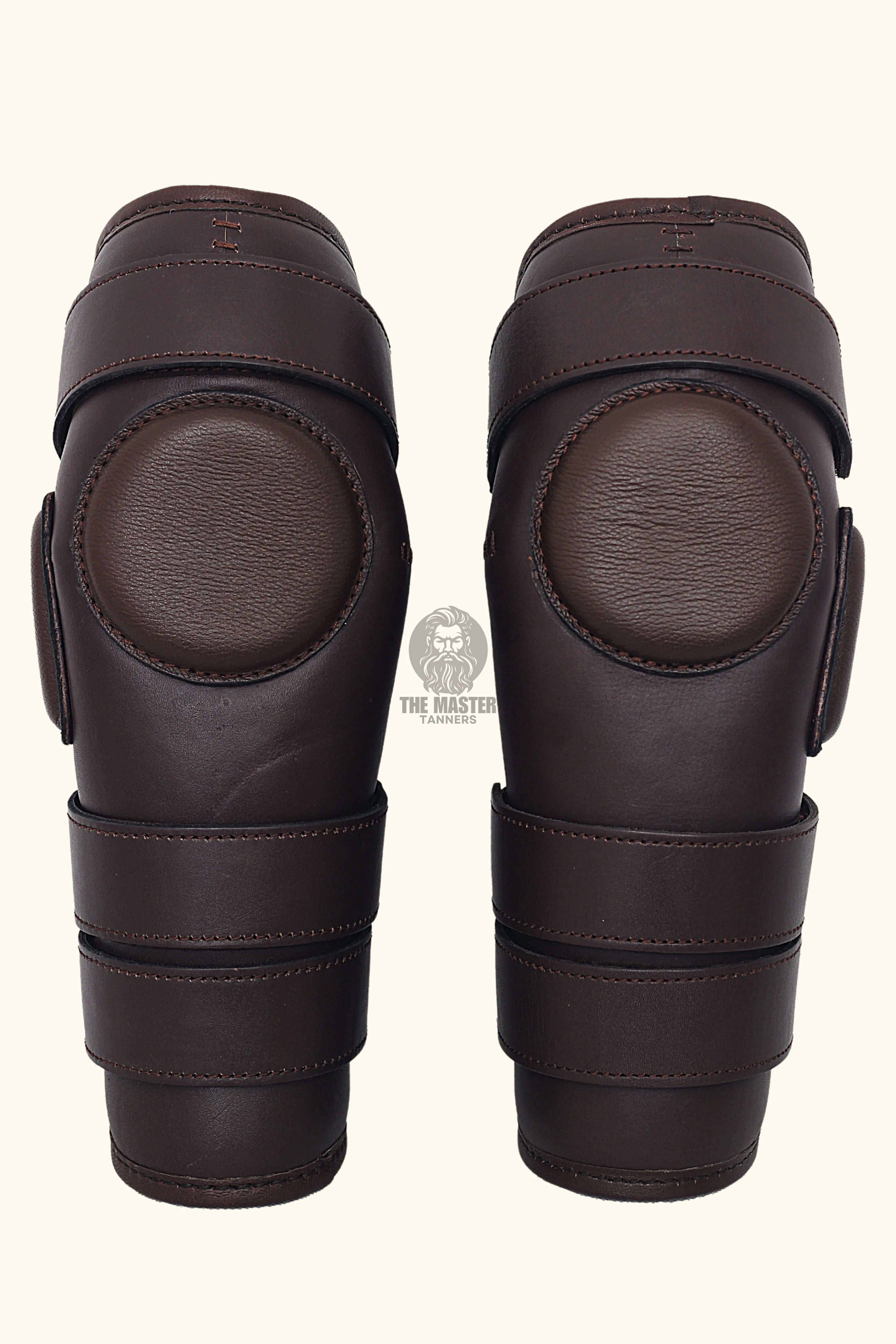 Genuine Leather Polo Knee Guards 3 Straps