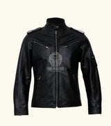 leather jacket, leather zipper jacket, genuine leather jacket, leather biker jacket, 