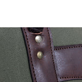 Green and Brown Waxed Canvas Leather Shotgun Case, Canvas Leather Gun Slip Case, Canvas Leather Shotgun Case
