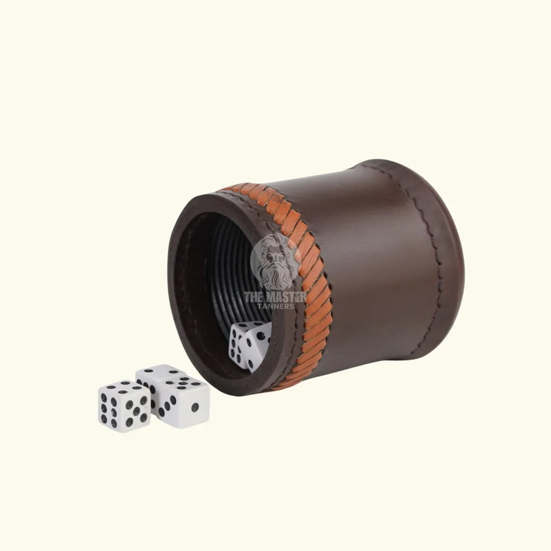 Leather Dice Cups, Brown Dice Cup, Leather Dice Cup