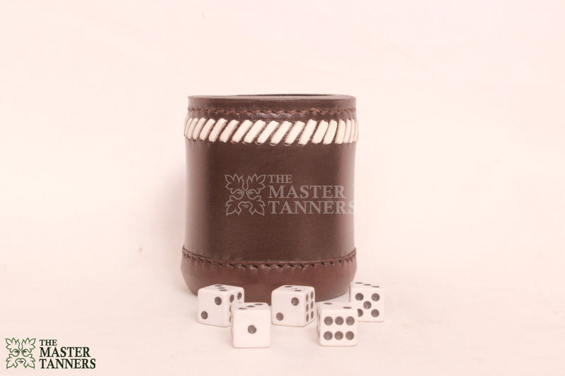 leather dice cups, leather dice shaker, genuine leather dice cups