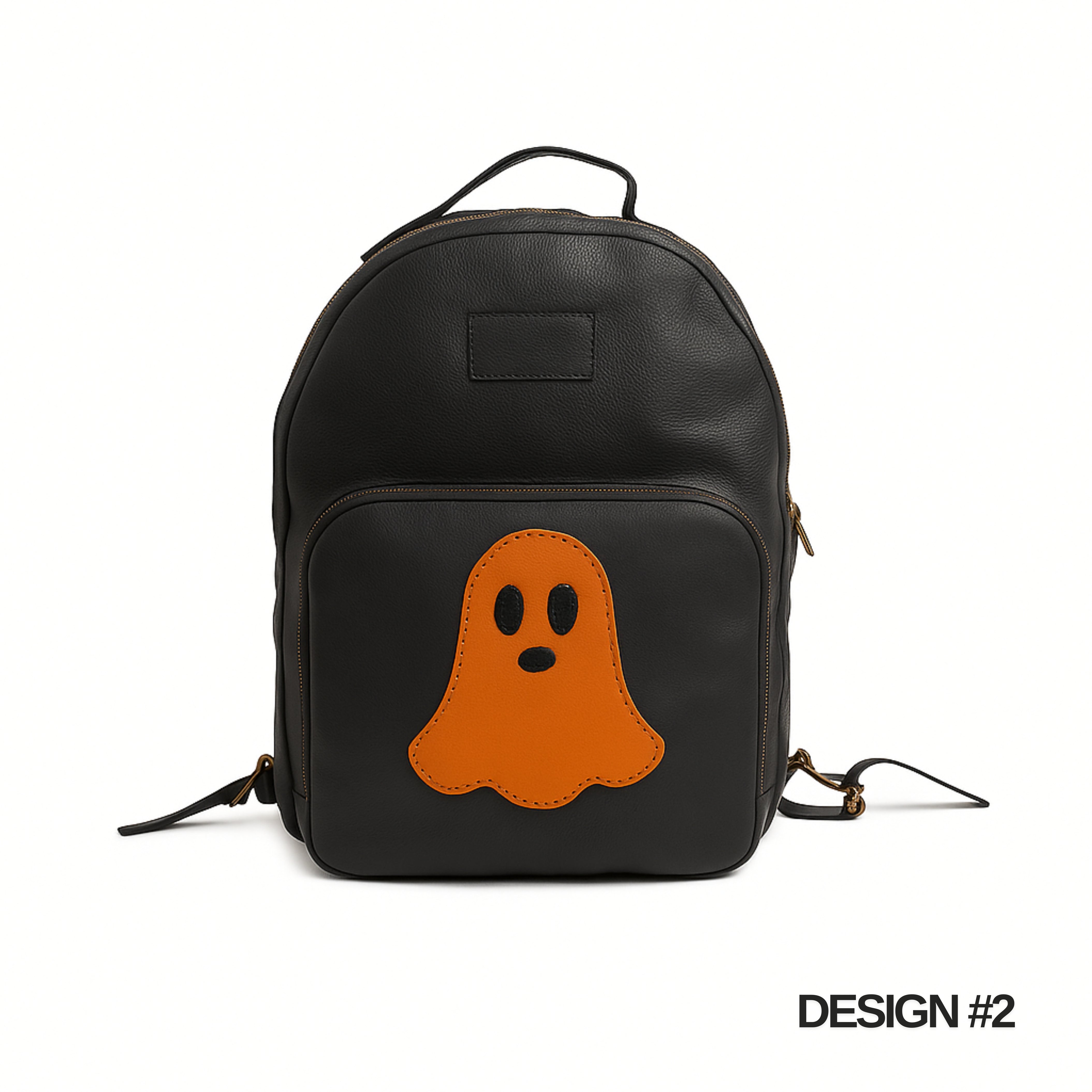 Halloween Premium Black Leather Backpack