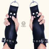 leather suspension cuffs, suspension cuffs, leather wrist cuffs, bondage suspension cuffs, bdsm suspension cuffs