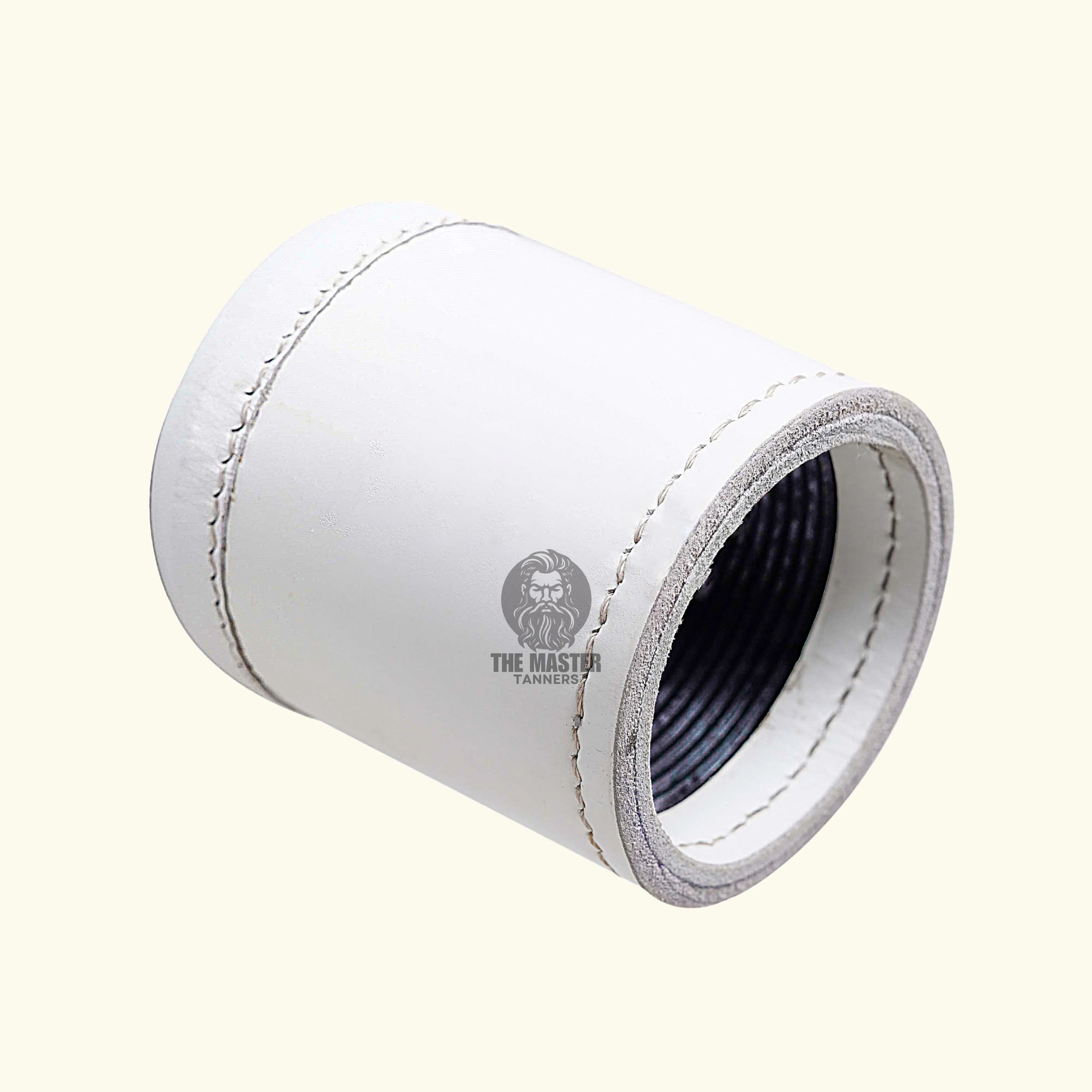 Leather Dice Cups, White Dice Cup, Leather Dice Cup, Dice Shaker, Leather Dice Shaker, Leather Ribbed Dice Cup