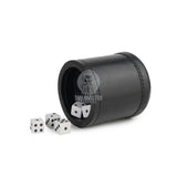 black leather dice cup, handmade leather dice tumbler, top grain leather gaming cup, ribbed interior dice shaker, stitched leather dice roller, premium tabletop game accessory