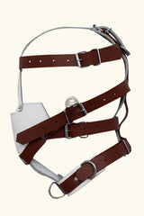  Front side view of model wearing Gay Bondage Muzzle