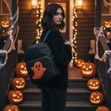 Halloween Premium Black Leather Backpack
