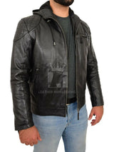 leather jacket, leather zipper jacket, genuine leather jacket, leather biker jacket