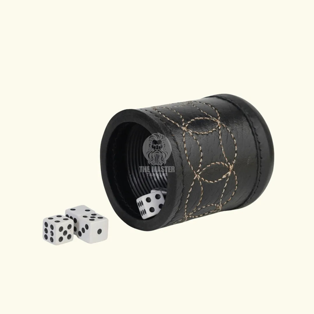 Leather Dice Cups, Black Dice Cup, Leather Dice Cup,  Dice Shaker, Dice Roller