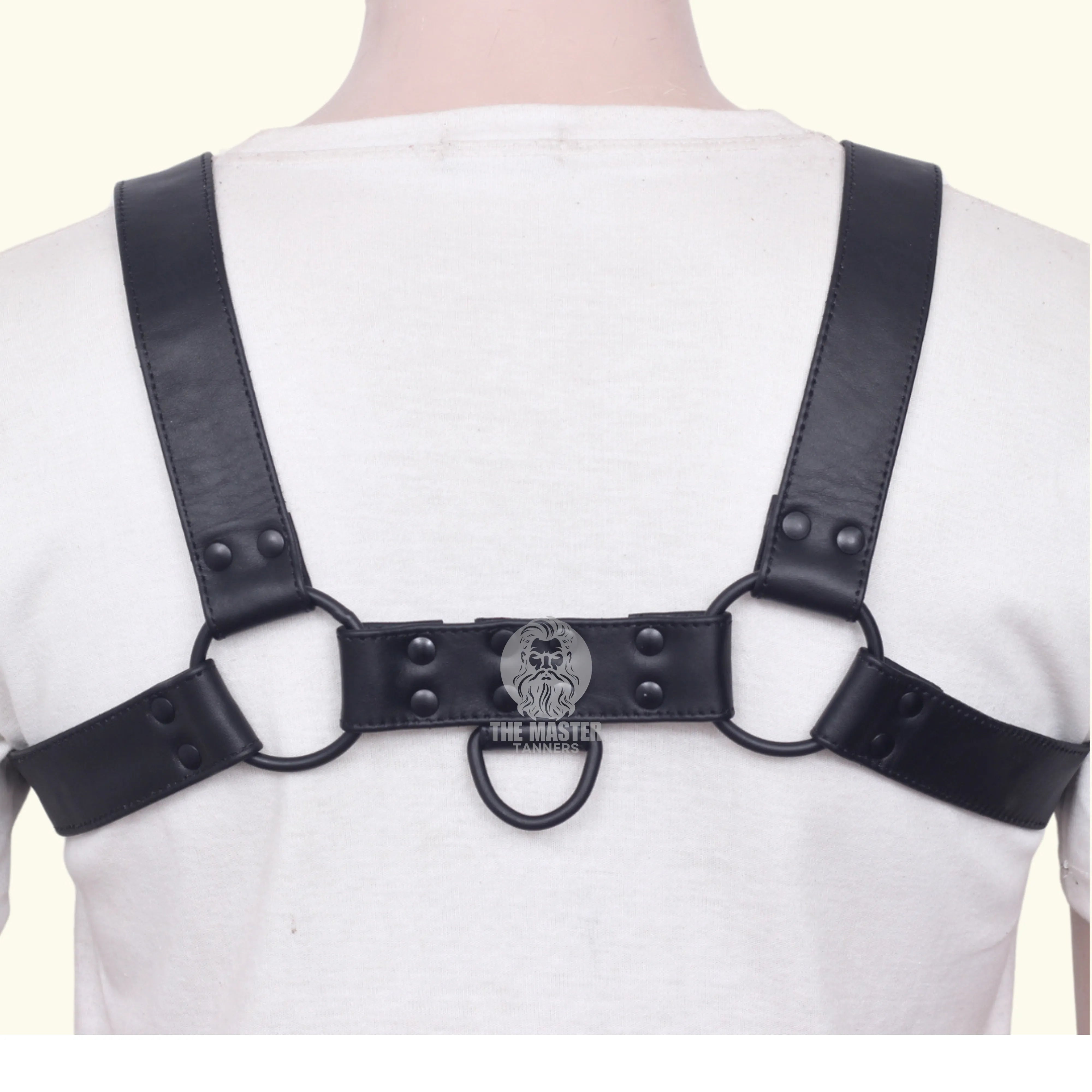 Front image of Durable Gay Leather Harness -  Soft Leather