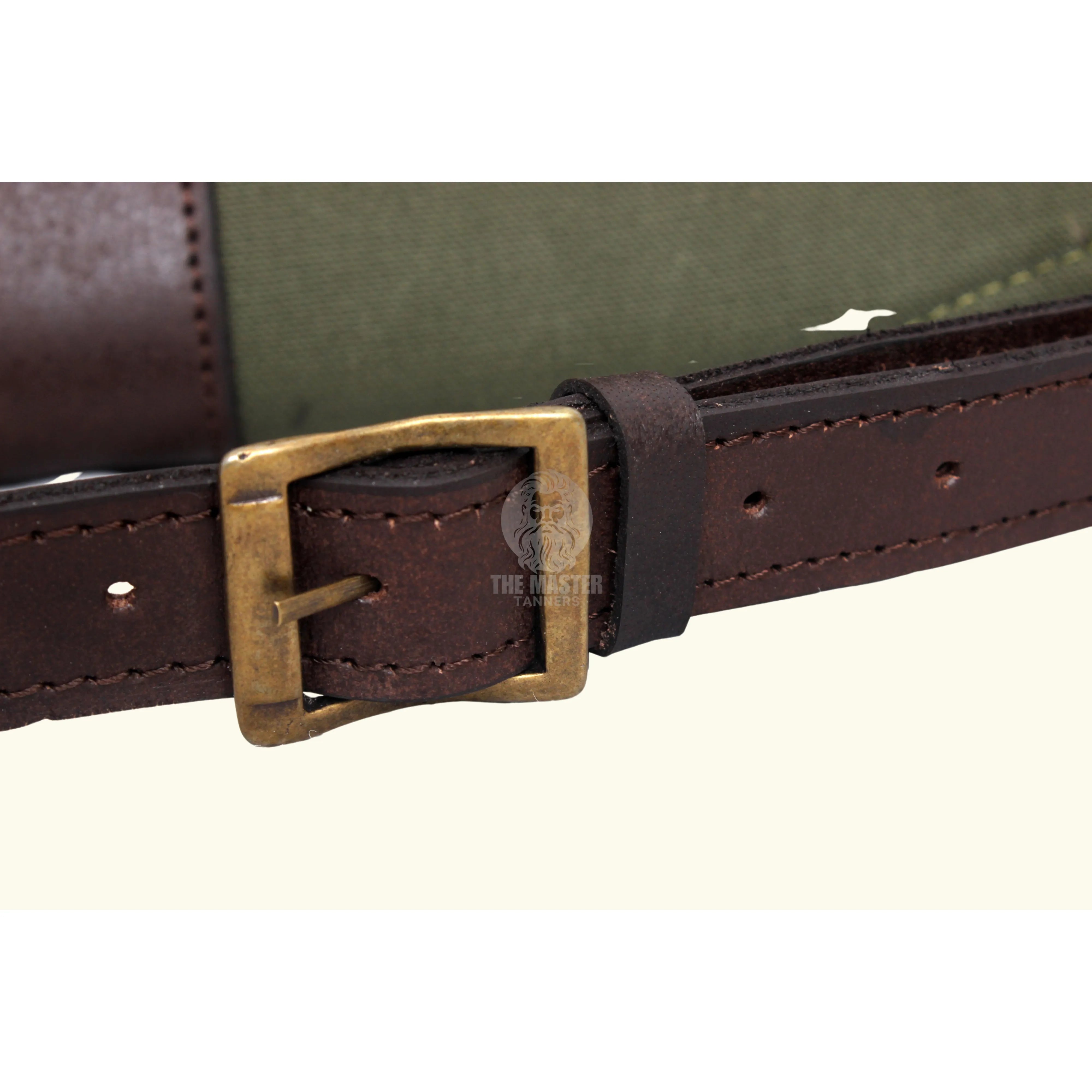 Green and Brown Waxed Canvas Leather Shotgun Case, Canvas Leather Gun Slip Case, Canvas Leather Shotgun Case