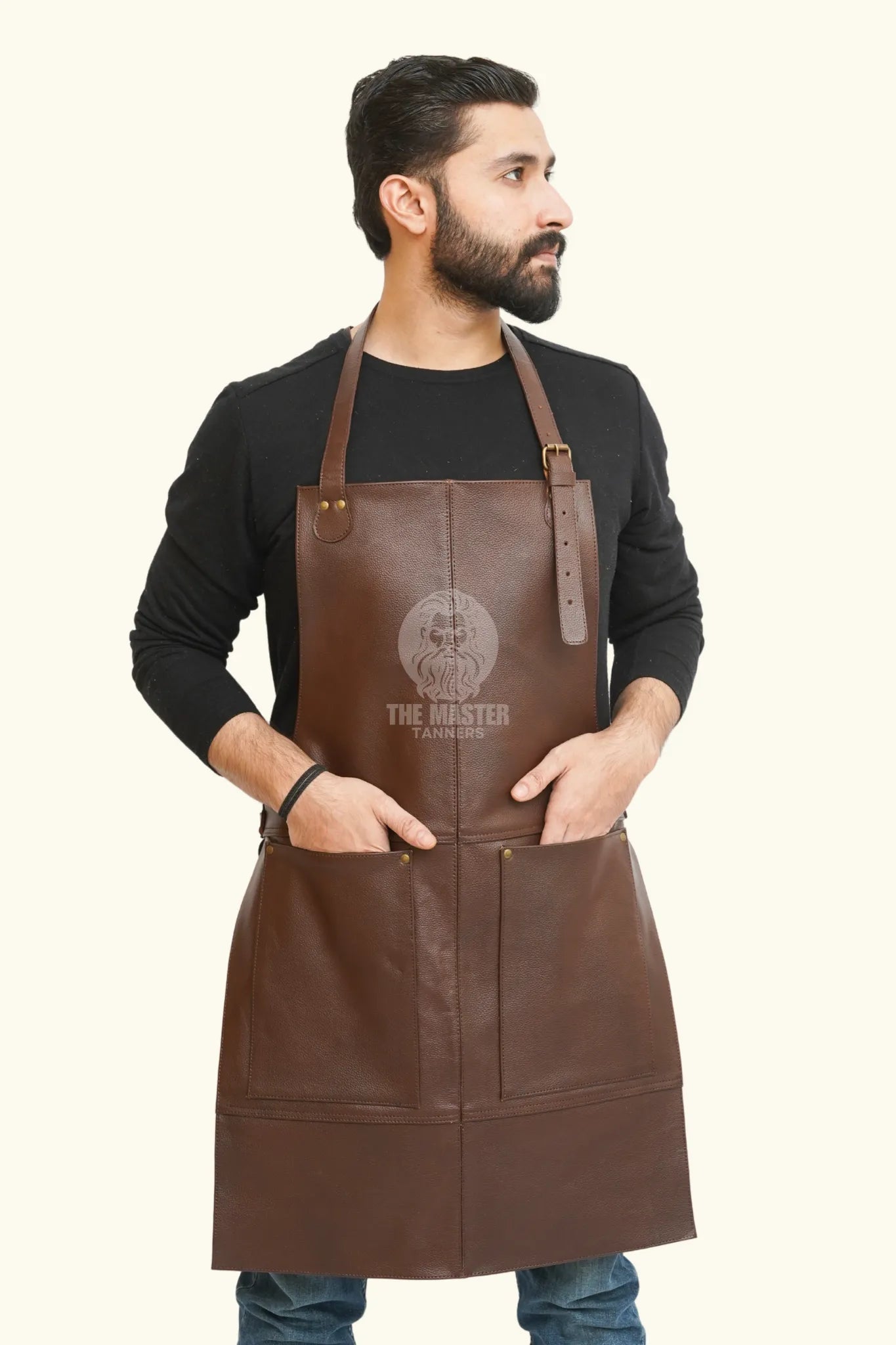 leather apron, brown leather apron, chef apron, bartender apron, butcher apron, bbq apron, barber apron, woodworking apron, carpenter apron, blacksmith apron, apron with pocket