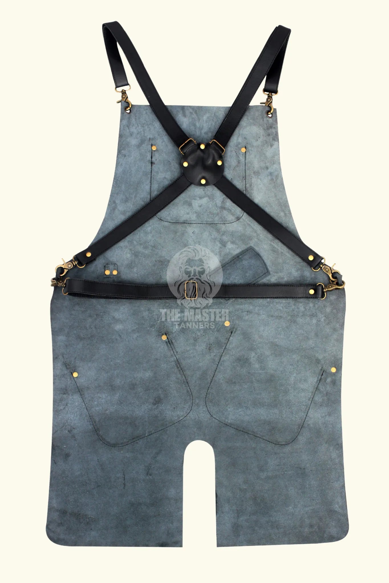 Leather apron, black leather apron, barber apron, salon apron, hairstylist apron, adjustable leather apron, cross-back apron, utility leather apron, tool apron, grooming apron, towel loop apron, professional leather apron, leather apron with pockets, heavy-duty apron, premium quality apron