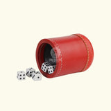 Dice Shaker, Leather Dice Shaker, Leather Dice Cups, Red Dice Cup, Leather Dice Cup, backgammon dice cups