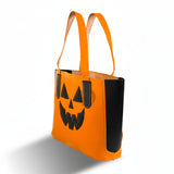 Halloween Classic Yellow Tote Bag Leather