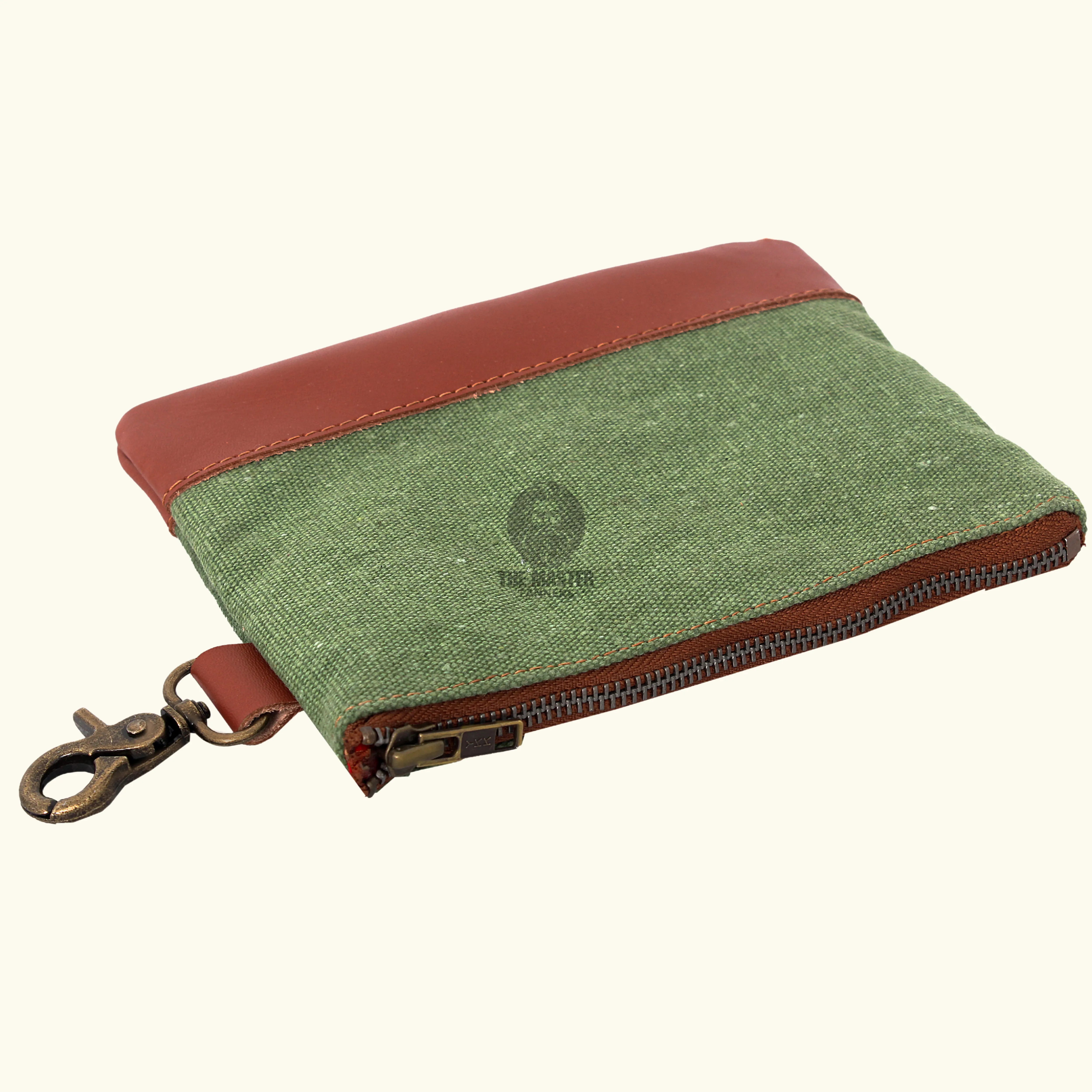 canvas leather golf pouch, golf ball pouch, golf accessory bag, golf ball bag, golf ball pouch, leather golf pouch